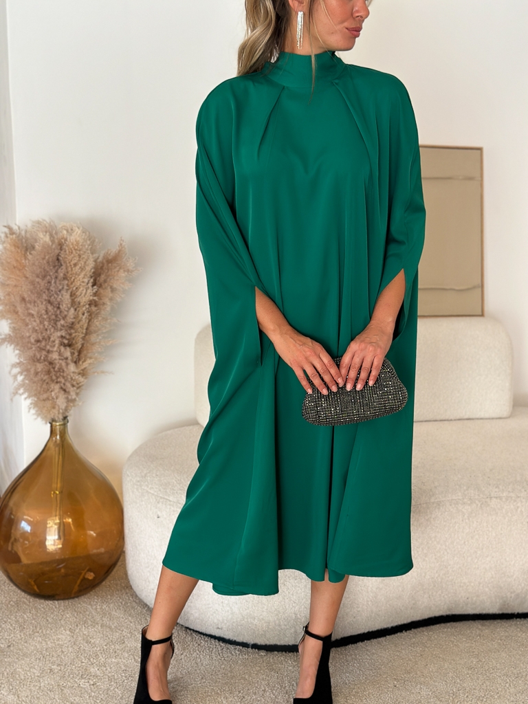 Robe cape Pearl verte