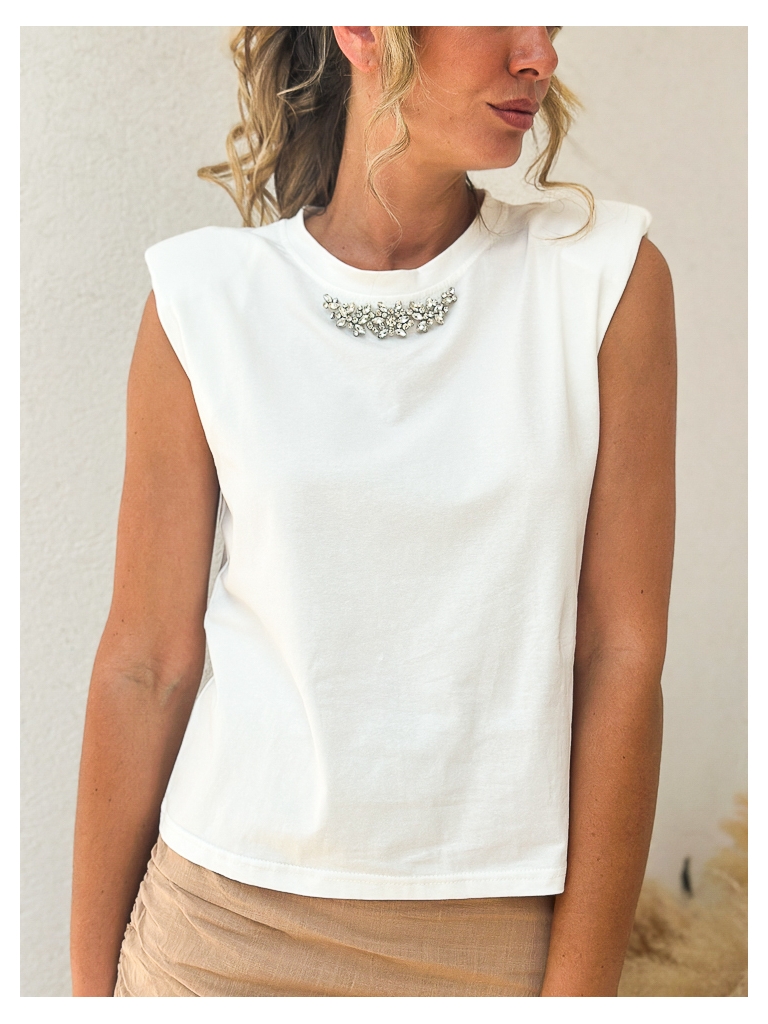 Top Maya blanc