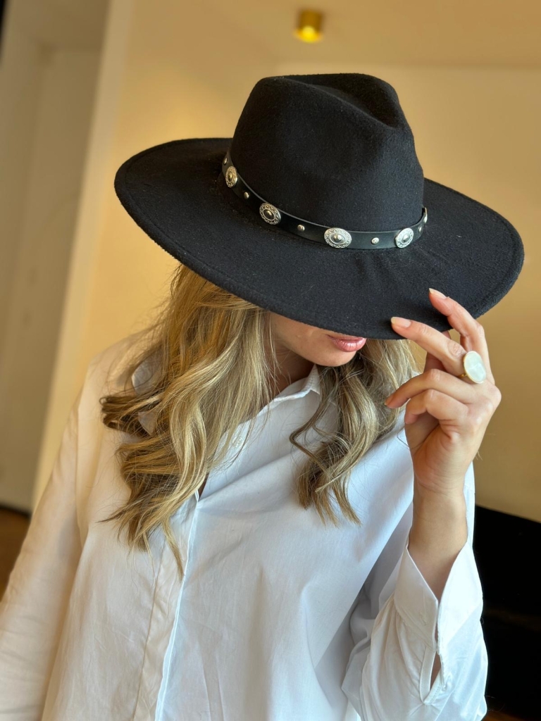 Chapeau Camélia noir